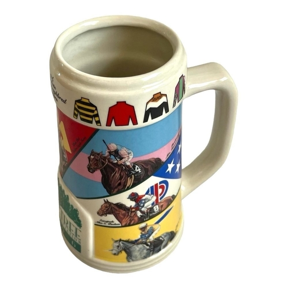Vintage Mug 1996 Oak Tree Racing Association Santa Anita Park Stein Mug Tall Cup - Picture 4 of 6